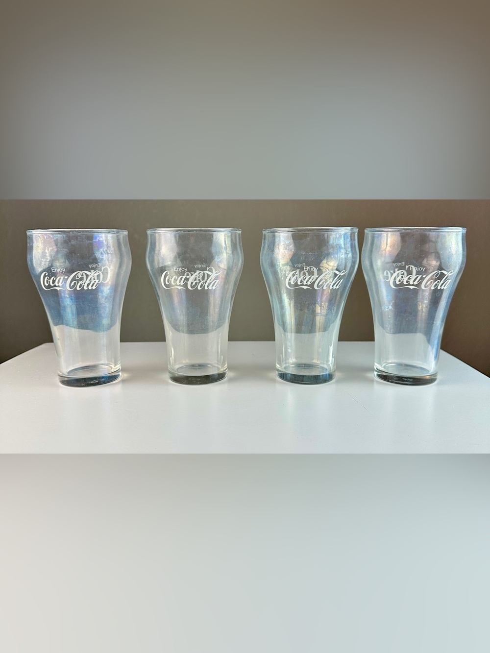 Vintage 1970s Libbey Coca-Cola “Enjoy Coke” Bell Glasses – Set of 4